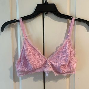 NEVER WORN!!! super cute pink lace bralette